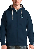 Antigua Seattle Kraken Mens Navy Blue Victory Long Sleeve Full Zip Jacket