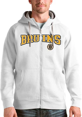 Antigua Boston Bruins Mens Split Victory Long Sleeve Full Zip Jacket