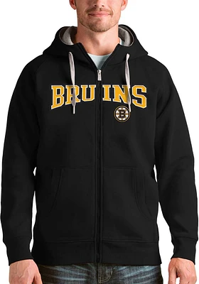 Antigua Boston Bruins Mens Split Victory Long Sleeve Full Zip Jacket