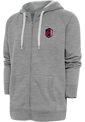 Antigua St Louis City SC Mens Victory Long Sleeve Full Zip Jacket