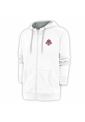 Antigua Toronto FC Mens White Victory Long Sleeve Full Zip Jacket
