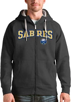 Antigua Buffalo Sabres Mens Charcoal Split Victory Long Sleeve Full Zip Jacket