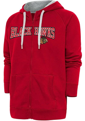 Antigua Chicago Blackhawks Mens Split Victory Long Sleeve Full Zip Jacket