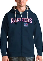 Antigua New York Rangers Mens Navy Blue Split Victory Long Sleeve Full Zip Jacket