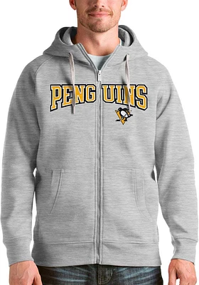 Antigua Pittsburgh Penguins Mens Split Victory Long Sleeve Full Zip Jacket