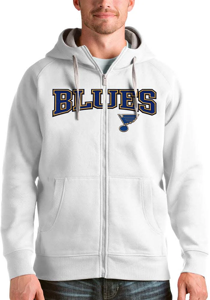 Antigua St Louis Blues Mens Split Victory Long Sleeve Full Zip Jacket