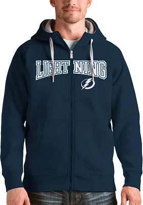 Antigua Tampa Bay Lightning Mens Navy Blue Split Victory Long Sleeve Full Zip Jacket