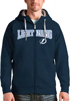 Antigua Tampa Bay Lightning Mens Navy Blue Split Victory Long Sleeve Full Zip Jacket