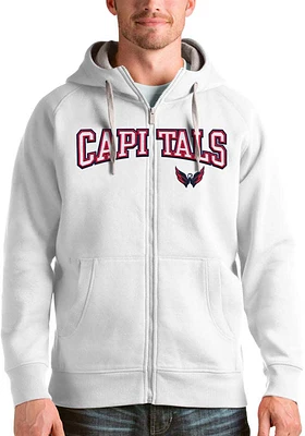 Antigua Washington Capitals Mens Split Victory Long Sleeve Full Zip Jacket