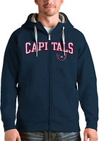 Antigua Washington Capitals Mens Navy Blue Split Victory Long Sleeve Full Zip Jacket