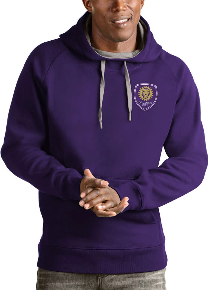 Antigua Orlando City SC Mens Victory Long Sleeve Hoodie