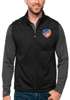 Antigua FC Cincinnati Mens Black Links Golf Sleeveless Jacket