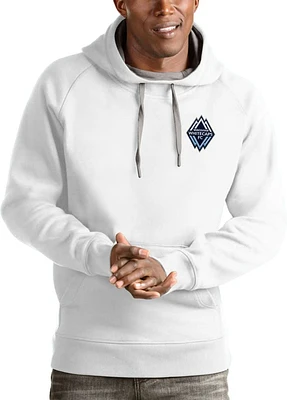 Antigua Vancouver Whitecaps FC Mens White Victory Long Sleeve Hoodie