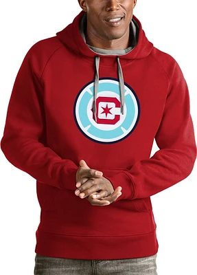 Antigua Chicago Fire Mens Full Front Victory Long Sleeve Hoodie