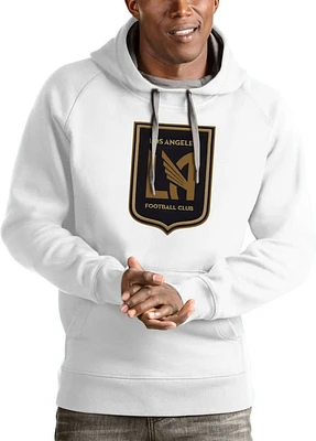 Antigua Los Angeles FC Mens White Full Front Victory Long Sleeve Hoodie