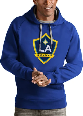 Antigua LA Galaxy Mens Blue Full Front Victory Long Sleeve Hoodie