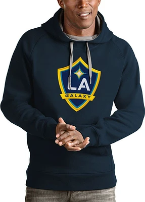 Antigua LA Galaxy Mens Navy Blue Full Front Victory Long Sleeve Hoodie