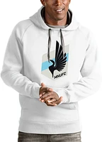 Antigua Minnesota United FC Mens White Full Front Victory Long Sleeve Hoodie