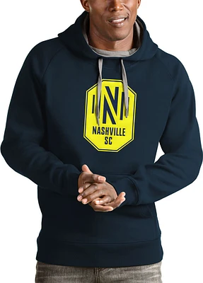 Antigua Nashville SC Mens Navy Blue Full Front Victory Long Sleeve Hoodie