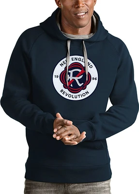 Antigua New England Revolution Mens Navy Blue Full Front Victory Long Sleeve Hoodie