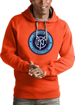 Antigua New York City FC Mens Full Front Victory Long Sleeve Hoodie