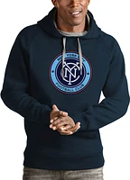 Antigua New York City FC Mens Navy Blue Full Front Victory Long Sleeve Hoodie