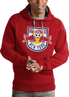 Antigua New York Red Bulls Mens Full Front Victory Long Sleeve Hoodie
