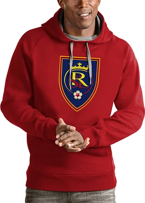 Antigua Real Salt Lake Mens Full Front Victory Long Sleeve Hoodie