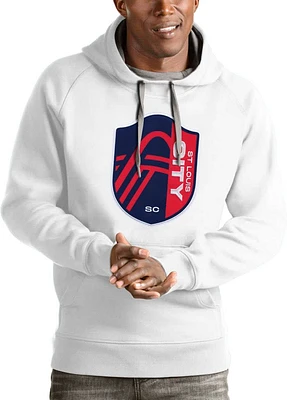 Antigua St Louis City SC Mens White Victory Long Sleeve Hoodie