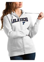 Antigua St Louis Blues Womens Split Victory Long Sleeve Full Zip Jacket
