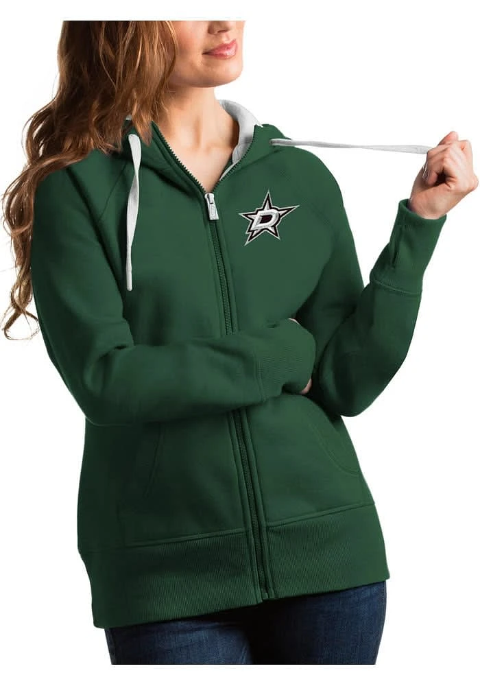 Antigua Dallas Stars Womens Victory Full Long Sleeve Zip Jacket