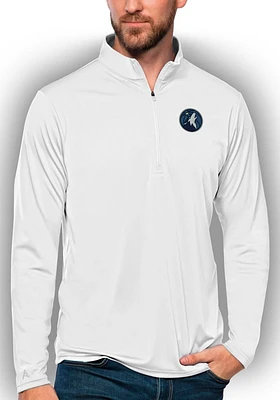Antigua Minnesota Timberwolves Mens Tribute Long Sleeve Qtr Zip Pullover