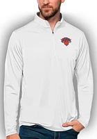 Antigua New York Knicks Mens Tribute Long Sleeve Qtr Zip Pullover