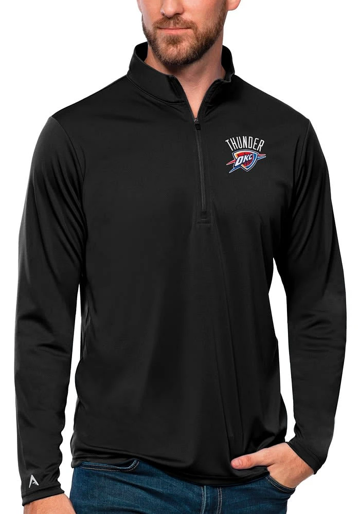 Antigua Oklahoma City Thunder Mens Tribute Long Sleeve Qtr Zip Pullover