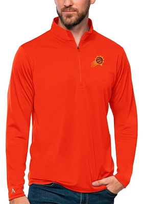 Antigua Phoenix Suns Mens Orange Tribute Long Sleeve Qtr Zip Pullover