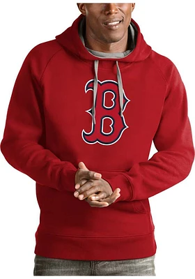 Antigua Boston Red Sox Mens Full Front Victory Long Sleeve Hoodie