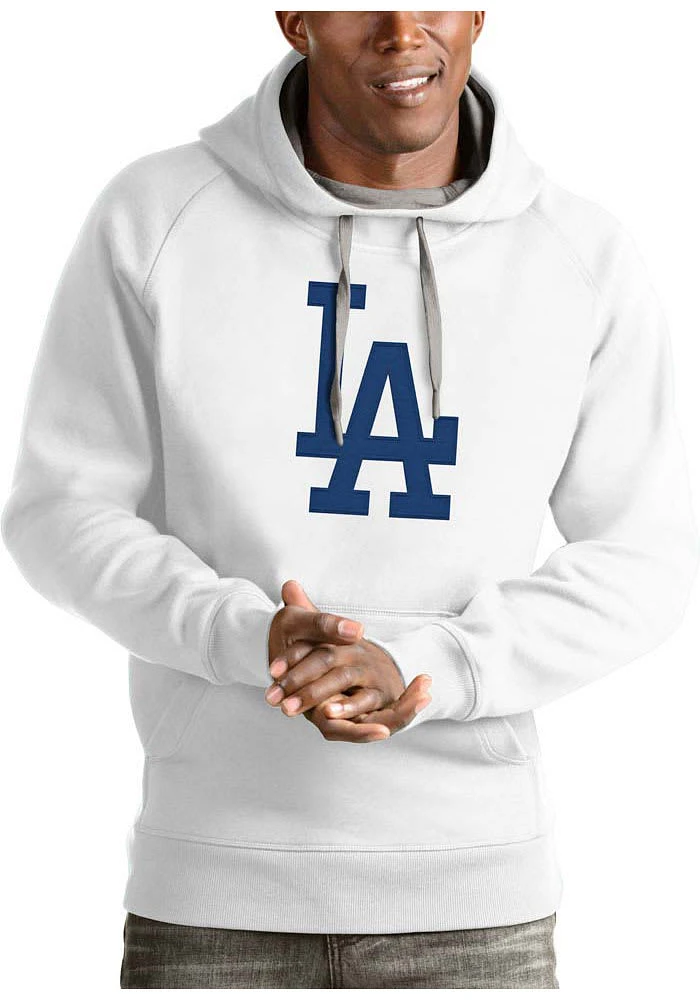 Antigua Los Angeles Dodgers Mens Full Front Victory Long Sleeve Hoodie