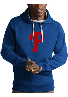 Antigua Philadelphia Phillies Mens Full Front Victory Long Sleeve Hoodie