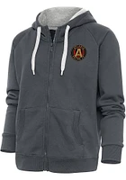 Antigua Atlanta United FC Womens Charcoal Victory Long Sleeve Full Zip Jacket