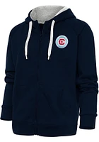 Antigua Chicago Fire Womens Navy Blue Victory Long Sleeve Full Zip Jacket