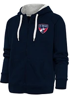 Antigua FC Dallas Womens Navy Blue Victory Long Sleeve Full Zip Jacket