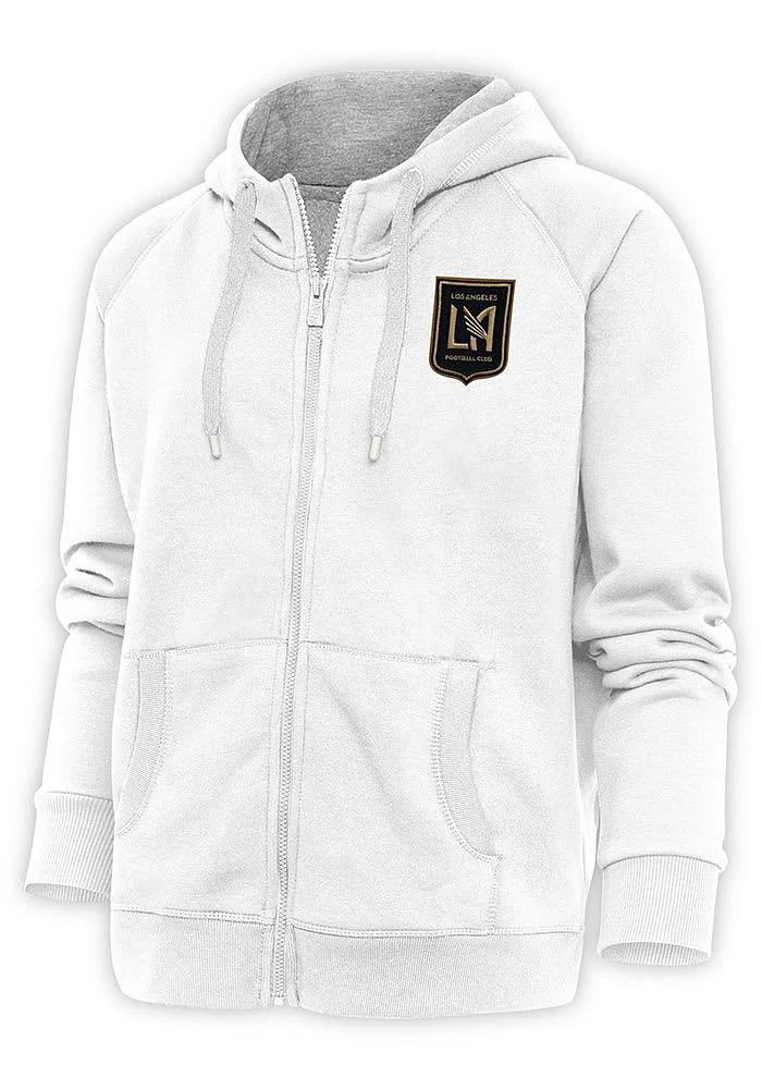 Antigua Los Angeles FC Womens White Victory Long Sleeve Full Zip Jacket