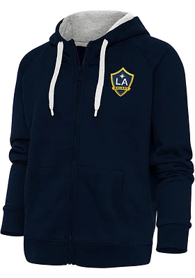 Antigua LA Galaxy Womens Navy Blue Victory Long Sleeve Full Zip Jacket