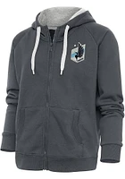 Antigua Minnesota United FC Womens Charcoal Victory Long Sleeve Full Zip Jacket