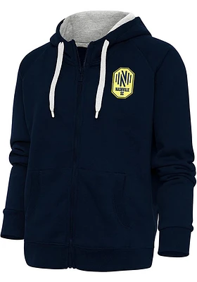 Antigua Nashville SC Womens Navy Blue Victory Long Sleeve Full Zip Jacket