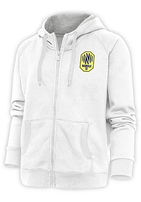 Antigua Nashville SC Womens White Victory Long Sleeve Full Zip Jacket