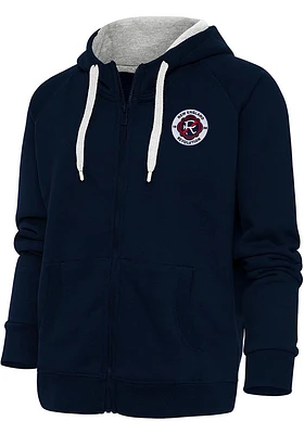 Antigua New England Revolution Womens Navy Blue Victory Long Sleeve Full Zip Jacket