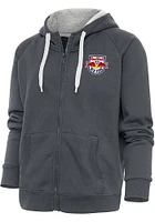 Antigua New York Red Bulls Womens Charcoal Victory Long Sleeve Full Zip Jacket