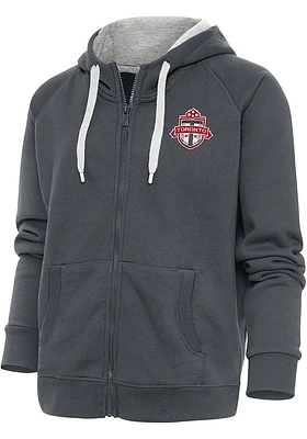 Antigua Toronto FC Womens Charcoal Victory Long Sleeve Full Zip Jacket