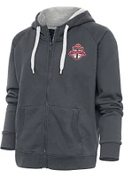 Antigua Toronto FC Womens Charcoal Victory Long Sleeve Full Zip Jacket